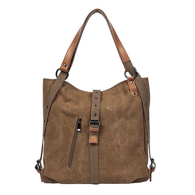 Women Shoulder Tote Bag Canvas Large Capacity Casual Backpack Messenger Bag