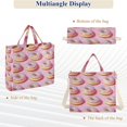thumbnail image 6 of FORMRS Womens Corduroy Tote Bag Crossbody Shoulder Handbag with Pocket, Light Pink Doughnuts, 6 of 7