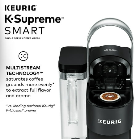 Keurig - K-Supreme SMART Single Serve Coffee Maker with WiFi Compatibility - Black
