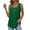 Tank 139#Green, variant on WAYUTE Tank Tops for Women Summer Vest Loose Pleated Square Neck Sleeveless Solid Color Curved Hem Loose Large Size Blouse Top