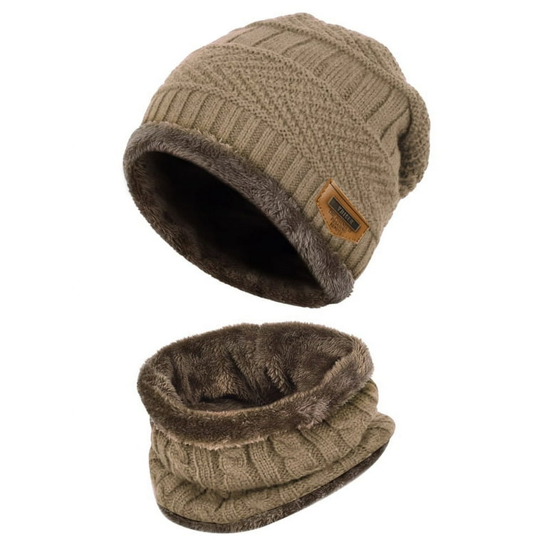 VBIGER Adult Winter Beanie Hat & Scarf Set, Warm Thick Knit