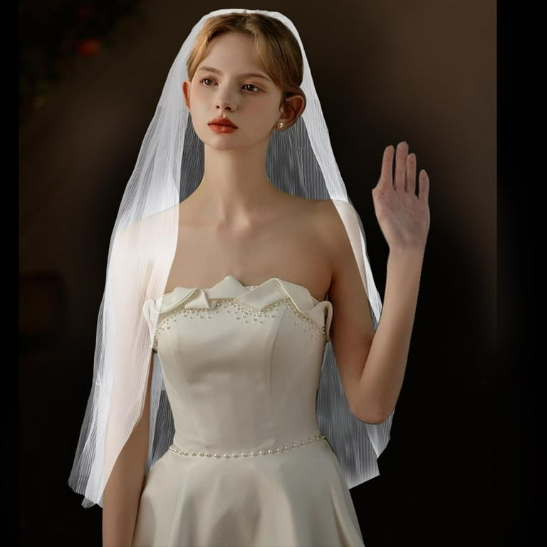 Polyester Bridal Mesh Veil Bridesmaid Favors Tulle Short Wedding