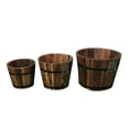 thumbnail image 4 of FONWILYO 3Pcs Vintage Wooden Flower Pot Planter for Decor 12X9X10in, 4 of 8