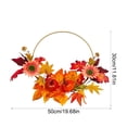 thumbnail image 3 of Guirnalda de Otoño de Girasol Artificial, Calabaza y Hoja de Arce para Decoración de Puerta o Pared en Acción de Gracias, 45 cm o 50 cm, Estilo Completo o Medio, 3 of 6