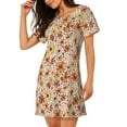 thumbnail image 2 of Naloa Wildflowers Vintage Print Women Nightgowns,Womens Loungewear,Short Sleeve Sleepwear,Comfy Ladies Nightdress, 2 of 6
