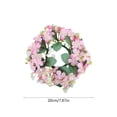 thumbnail image 3 of Artificial Wildflower Floral Wreath, Multi-Flower Candle Holder Decor, Wedding Party Table Ornament, Photo Prop for Home Living Room Desktop Decoration, 3 of 6