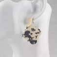 thumbnail image 2 of Brass Bar Statement Earrings Accessories Muliti Acrylic Clover Drop Stud Jewelry, 2 of 2
