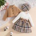 thumbnail image 2 of Gibobby Toddler Girl Outfits Fall Cartoon Print Childrens Clothes Girls 0-12 Months 2t 3t 4t Oversize Streetwear Clothing Set for Girls(12-18 Months,Brown), 2 of 7