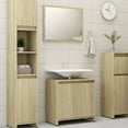 thumbnail image 5 of vidaXL Bathroom Furniture Set Sonoma Oak Engineered Wood, 5 of 5