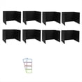 thumbnail image 1 of Paquete de 8 Divisores de Escritorio para Estudiantes, Divisor de Plástico Impermeable para Carrito de Estudio, Protector de Privacidad para Aula Fácil de Limpiar, Negro, 1 of 5