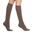 thumbnail image 4 of 3 Pairs Women’s Sheer Knee Massage Socks with Reinforced Toe and Base Stay up Band (Mink), 4 of 9