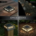 thumbnail image 4 of Classy Caps Sld505b Muskoka 4-3/4" Square Selectable Color Temperature Led Solar Post Cap, 4 of 10