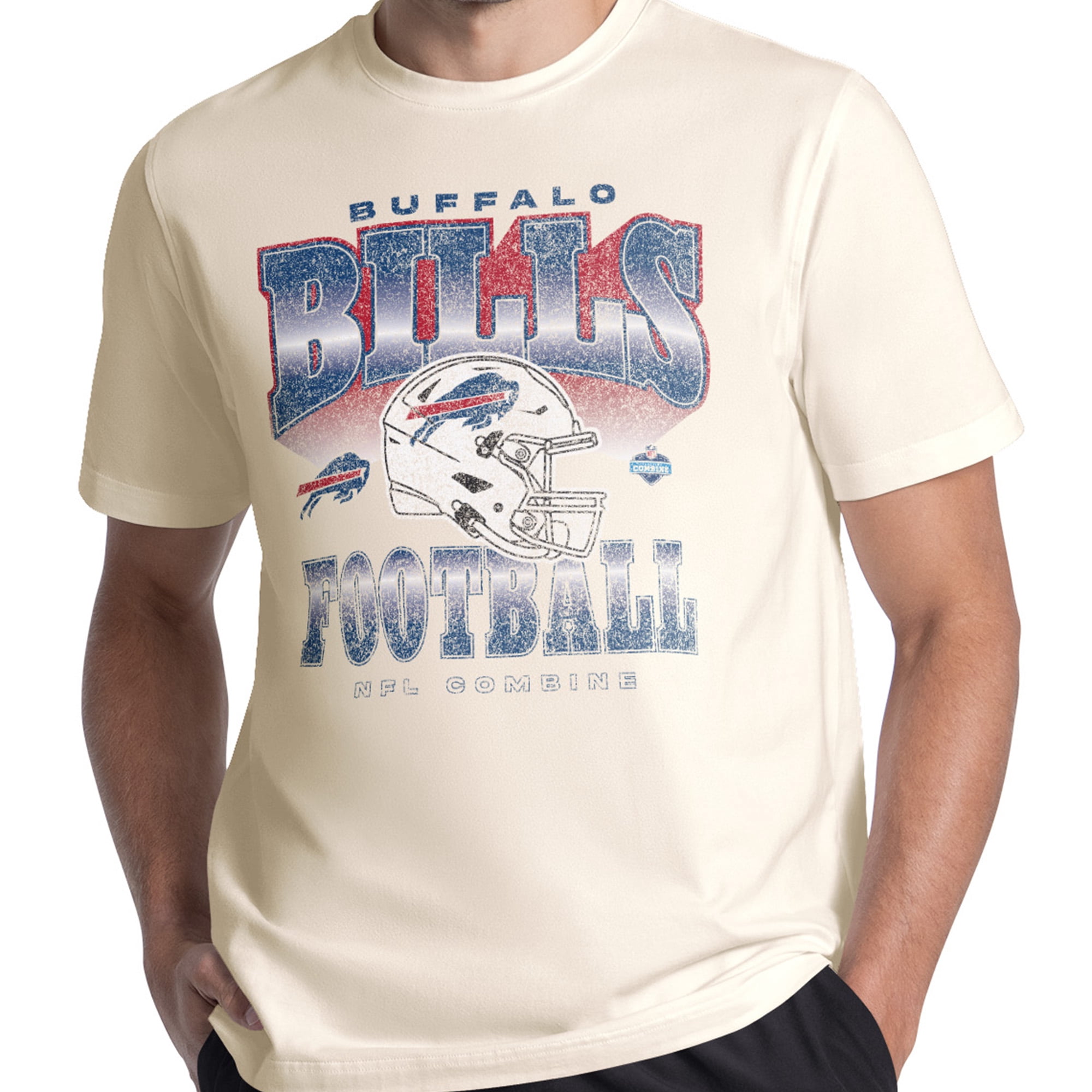 Buffalo Bills Men's NFL Combine Faded Fashion Short Sleeve T-Shirt
