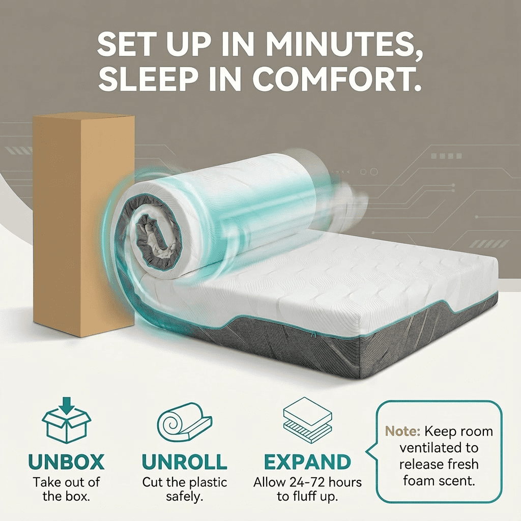 Extra Firm Flippable Mattress Queen Size, 10 Inch Medium - Extra Firm Dual Sided Gel Memory Foam Mattress for Back Pain Relief, CertiPUR-US