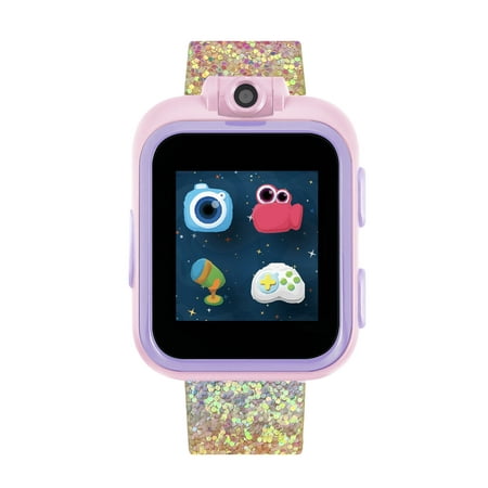 PlayZoom Unisex Kids Smartwatch - Video Camera Selfies Stem (Rainbow Sequin Print)