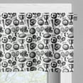 thumbnail image 5 of Ambesonne Sport Valance & Curtain, Monochrome Baseball Glove, 55"x45", Black White, 5 of 7