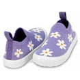 thumbnail image 5 of JAN & JUL Slip-on Kids Shoes, Breathable Casual Knit Sneakers (Purple Daisy, 6 Toddler), 5 of 7