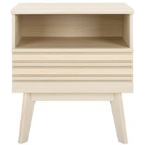 SAFAVIEH Esma Modern 1 Drawer Nightstand with Shelf,Bleached White