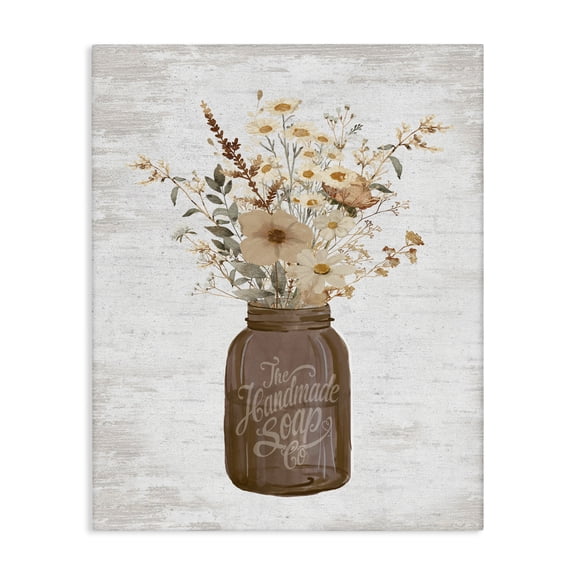 Stupell Industries French Country Autumnal Flower Arrangement Canvas Art, 16 x 20, by Lettered and Lined