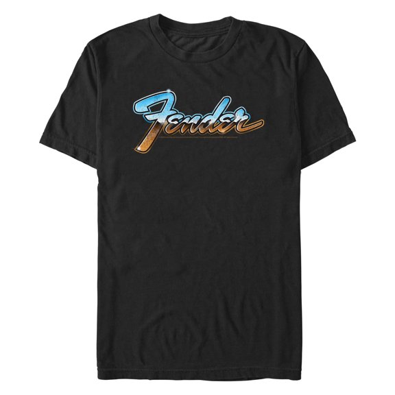 Men's Fender Chrome Logo Graphic Tee Black Medium