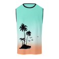 thumbnail image 4 of XIAOCHA Tree Print Tank Top For Men Round Neck Sleeveless Gradient Casual Beach Vest, 4 of 4