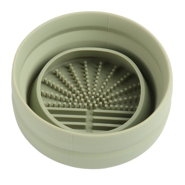 Estera de limpieza de brochas de maquillaje de silicona, cuenco de limpieza de brochas de maquillaje plegable para brocha cosmética para polvos