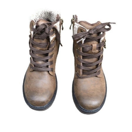 

Women s Boots Lace Up Snow Ankle Boots Vintage Anti Slip Winter Outdoor Supply