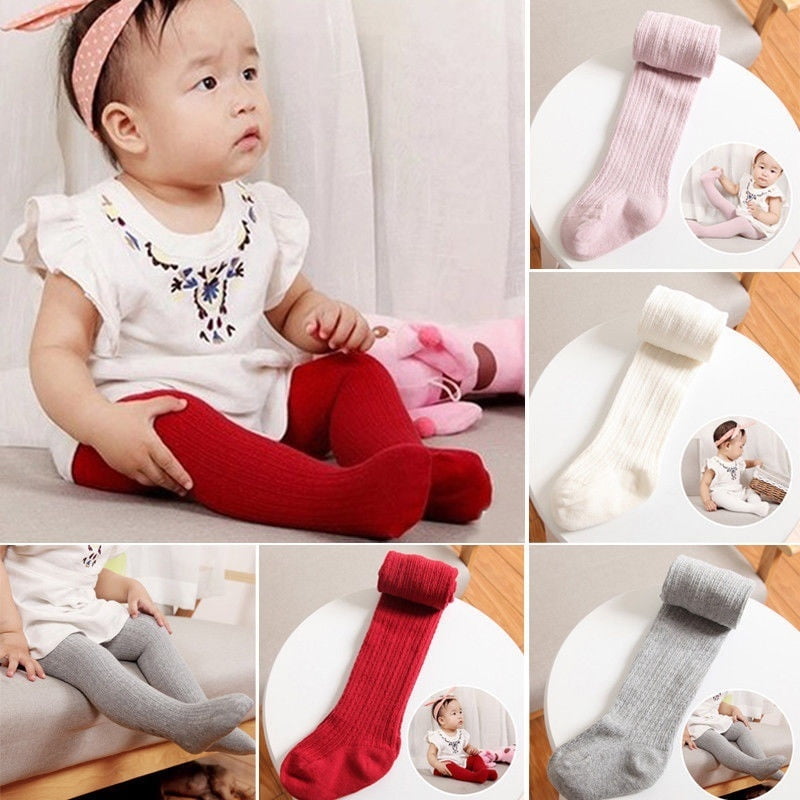 Baby Toddler Girls Cable Knit Tights Non-slip Socks Stockings Cotton Pants 1-5T 