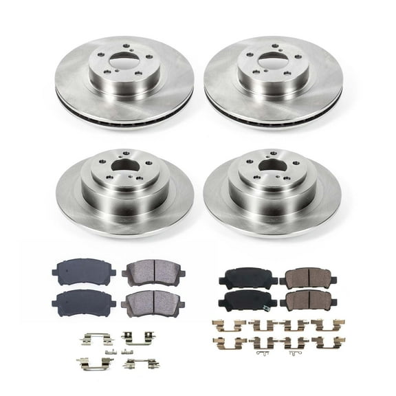 Ultimate Brakes Front and Rear Ceramic Brake Pad and Rotor Kit with Hardware WM81219