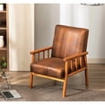 thumbnail image 6 of iooHug Mid-Century Modern Arm Chair, 25" Wide Accent Chair with Microfiber Upholstery for Living Room, Bedroom, 6 of 7