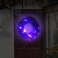 thumbnail image 3 of Guirnalda artificial para puerta, letrero de bienvenida, guirnalda para decoración del hogar y valla Estilo B Macarena corona de halloween, 3 of 7