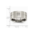 thumbnail image 2 of Stainless Steel Brushed and Polished With Cubic Zirconia Ring - Size 12, 2 of 2