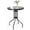 Black (24 in Round), variant on AOEIUY Outdoor Bistro Table, 24" Patio Table Steel Frame Tempered Glass Top, Dining Tables for Balcony Garden Poolside (24'' Round)