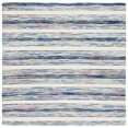thumbnail image 4 of SAFAVIEH Marbella Roland Striped Runner Rug, Ivory/Blue, 2'3" x 8', 4 of 9