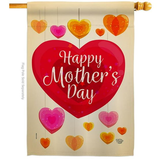 Ornament Collection H192343-BO Sweet Mother Day Family 28 x 40 in. Double-Sided Decorative Vertical House Flags for Decoration Banner Garden Yard Gift