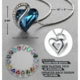 thumbnail image 3 of Necklaces for Women, Infinity Love Heart Pendant with Birthstone Crystals, Jewelry Gifts for Wife, Silver Plated 18 + 2 inch Chain, Birthday or Chrismas Holiday Gift for Her, Mom, Girlfriends, 3 of 12