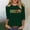 Green, variant on HOMBOM Womens Summer Tops Graphic T-Shirts 3/4 Sleeve Retro 1996 Print Blue Casual Graphic Tees for Ladies