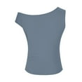 thumbnail image 6 of GERsome Women Off Shoulder Tops Summer Solid Color Sleeveless T Shirts Trendy Going Out Crop Tank Tops S-2XL, 6 of 9
