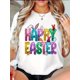 thumbnail image 2 of Festive Easter Bunny & Eggs Glitter Print Women's T-Shirt - Casual Streetr, Round Neck, Short Sleeve, S-XXL, Multicolor Options, Machine Washable Tee For Adult, Men, Women, Teen, Teenager, Adolescent, 2 of 5