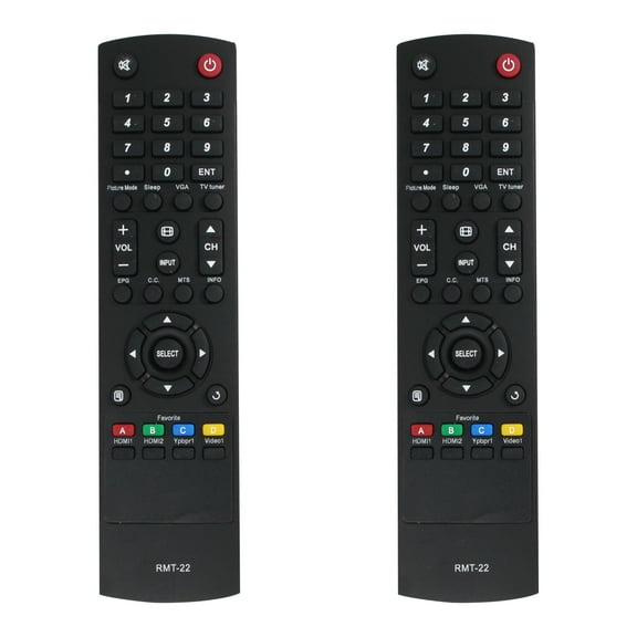 2-Pack RMT-22 Remote Control Replacement - Compatible with Westinghouse UW32SC1W TV