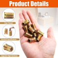 thumbnail image 4 of 20 Pcs Threaded Insert, Wood Furniture Threaded Insert Nuts Hex Socket Screw Wood Inserts Bolt Assortment Kit with Hex Wrench(M6x10mm), 4 of 7