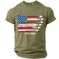 thumbnail image 3 of IYYVV 4th of July Shirts for Men USA Patriotic Tees Flag T-Shirts Fourth of July Short Sleeve Tops Army Green XL, 3 of 4