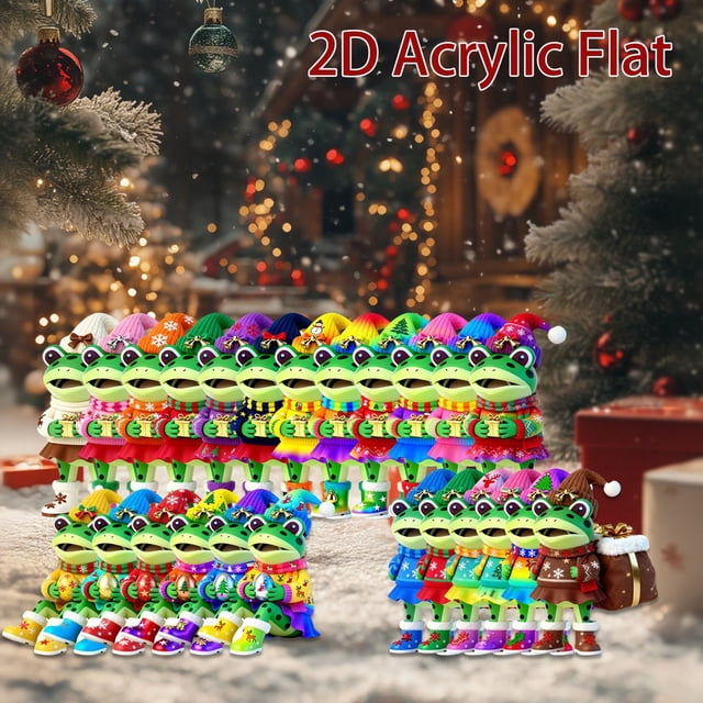 2D Christmas Frogs Calendar Christmas Calendar Countdown