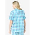 thumbnail image 2 of Woman Within Plus Size Petite Short-Sleeve Button-Down Cotton Seersucker Shirt, 2 of 6