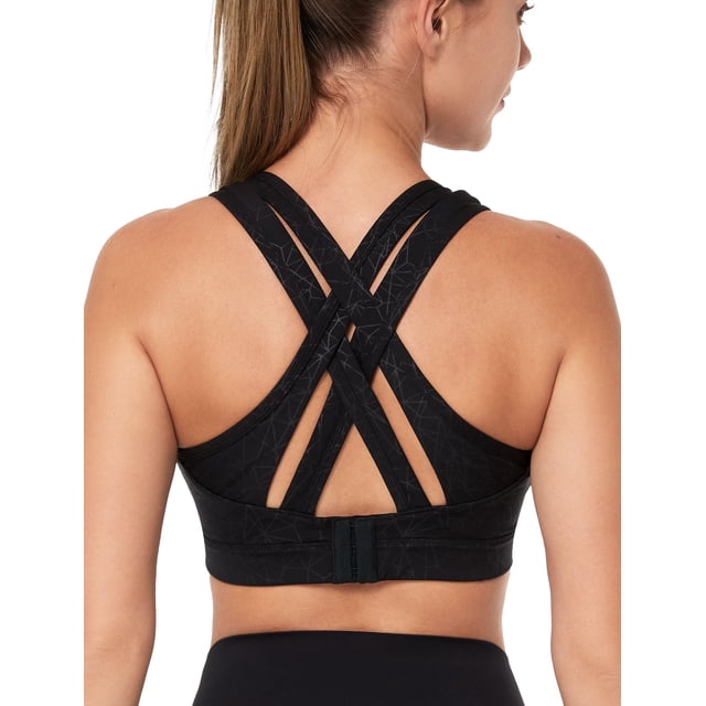 Sujetador deportivo Yvette High Impact con espalda cruzada, talla grande