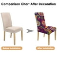 thumbnail image 7 of Set of 4 Exotic Paisley Bohemian Dining Chair Covers Vintage Floral Ethnic Retro Colorful Pattern Washable Polyester Stretch Slipcovers Removable Protector for Classic Home, 7 of 7