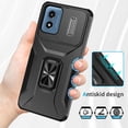 thumbnail image 2 of Funda para GANGXUN Motorola Moto G Play 2024 - Soporte metálico, Función magnética, Negro, 2 of 5