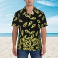 thumbnail image 4 of Avocado Hawaiian Shirts For Men, Summer Short-Sleeve Relaxed-Fit Button-Down Shirts 3x-Large, 4 of 9