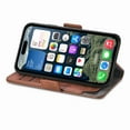 thumbnail image 4 of Decase for iPhone 12 Mini Flip Wallet Cover,Shockproof Flip Kickstand PU Leather Case with Cash & Card Slots Holder Stand Cover, Business PU Leather Wallet Phone Case for iPhone 12 Mini,Darkbrown, 4 of 9