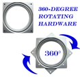 thumbnail image 3 of Lazy Susan Hardware 6 pulgadas, paquete de 10 placas de rodamiento giratorias cuadradas, capacidad de 500 libras, rodamientos de plataforma giratoria Lazy Susan para bandejas de servir, estantes de al, 3 of 5
